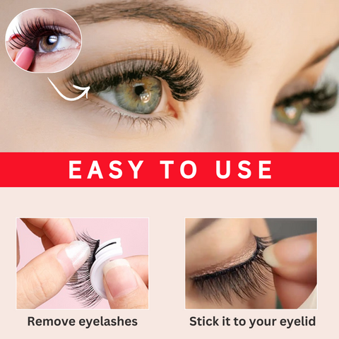 Buy One Get One Free🔥Waterproof & Reusable Self-Adhesive Eyelashes